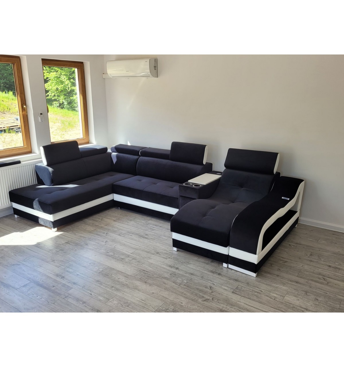 This is a high-class corner sofa with a very elegant and modern design