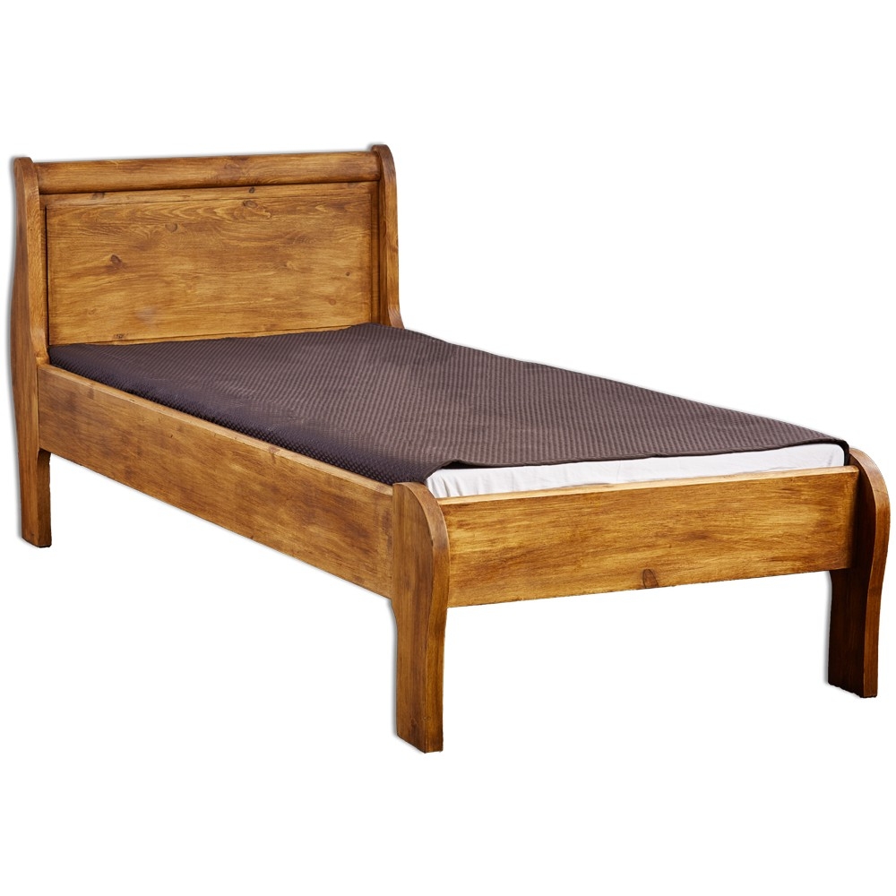 Drewniane łóżko pojedyncze